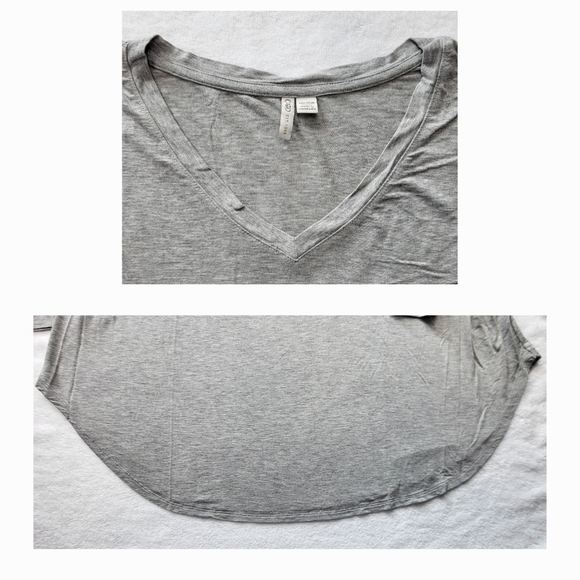 CATO Plus Size Gray Bracelet Sleeve V-Neck Tunic Top - Size 18/20W - Picture 5 of 9